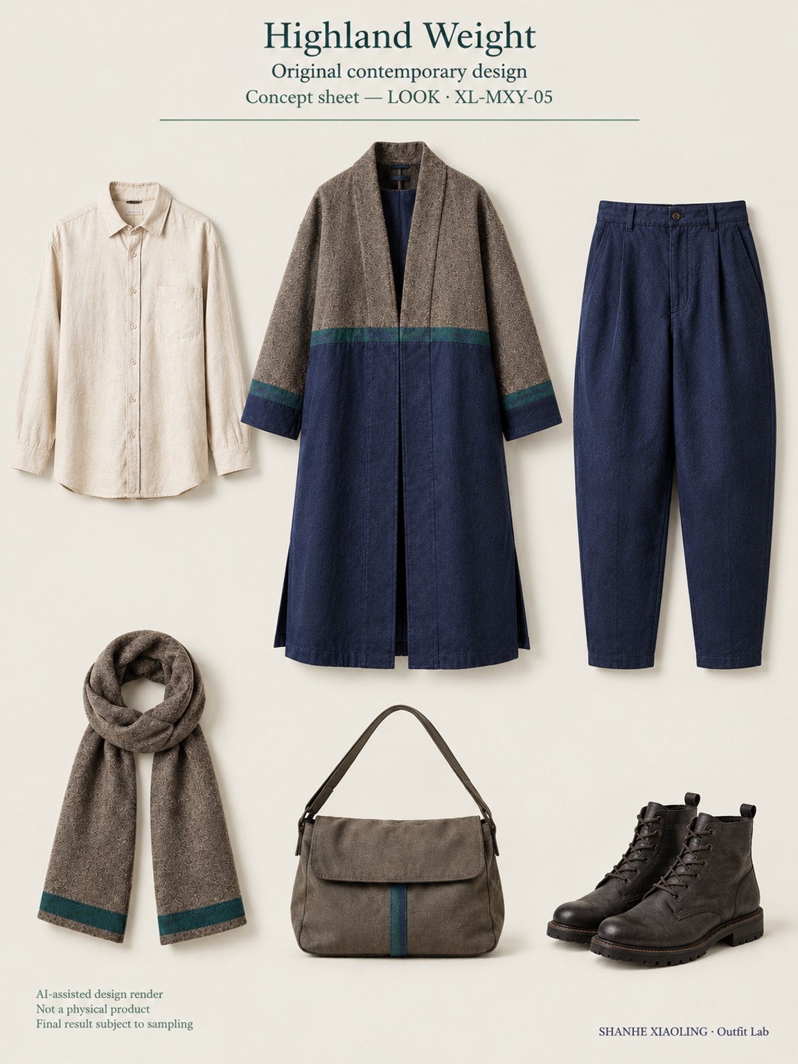 Highland Weight — Woven · Mixed — Yarn + cloth · Cotton-linen · Wool · Twill