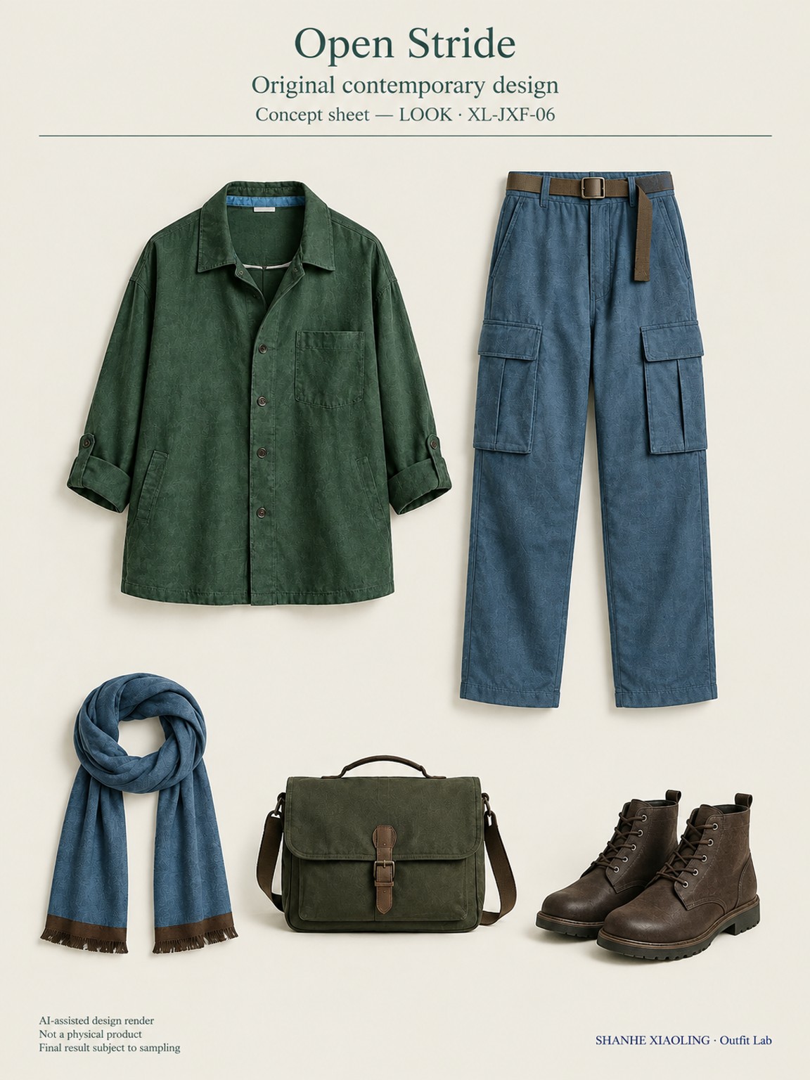 Open Stride — Woven · Mixed — Cotton-linen · Wool · Twill · Yarn + cloth