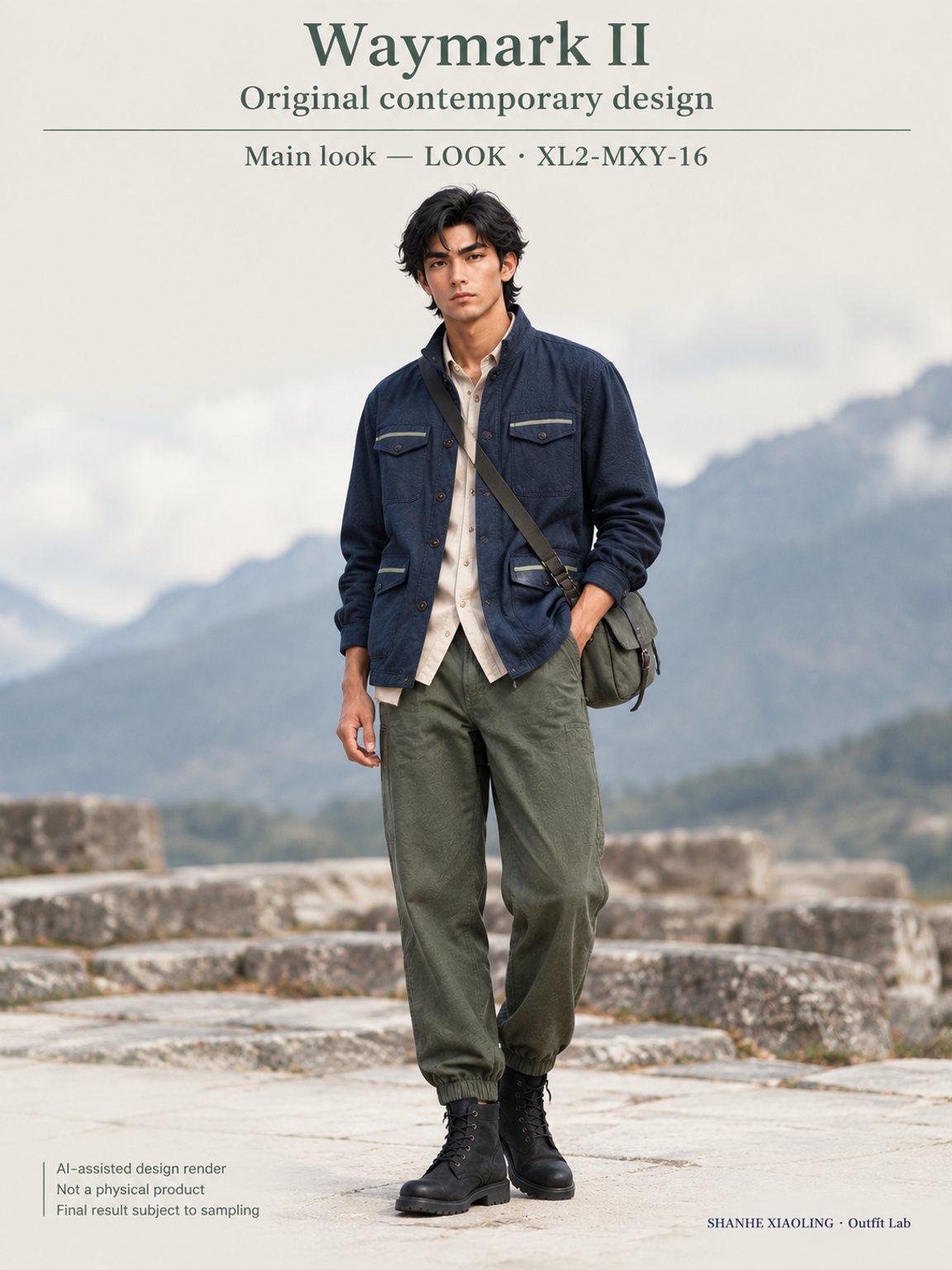 Waymark II — Woven · Mixed — Cotton-linen · Wool · Twill · Yarn + cloth