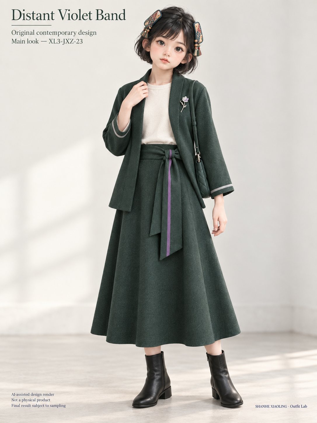 Distant Violet Band — Woven · Quilted · Mixed — Cotton-linen · Wool · Twill · Yarn + cloth · Quilted cotton · Wadding