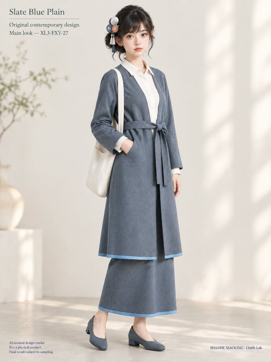 Slate Blue Plain — Woven · Lace/Gauze — Cotton-linen · Wool · Twill · Lace · Gauze