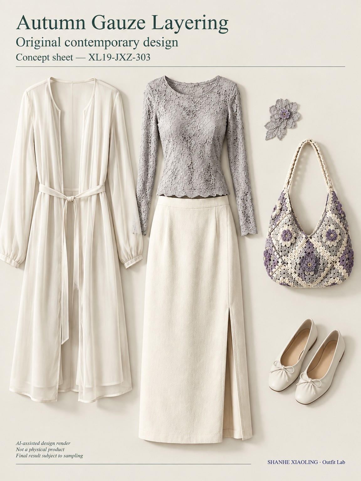 Autumn Gauze Layering — Woven · Lace/Gauze — Lace · Gauze · Cotton-linen · Wool · Twill