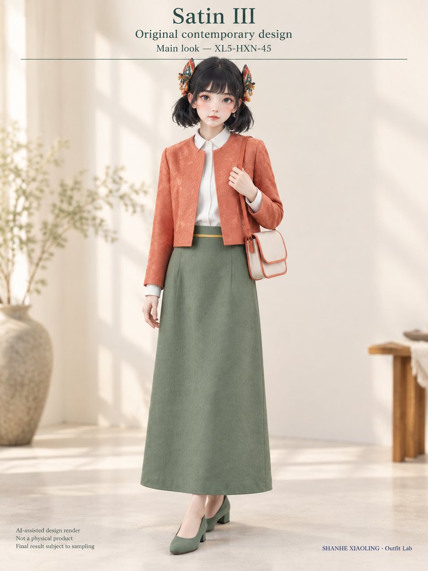 Satin III — Woven · Embroidery · Mixed — Embroidery thread · ground cloth · Cotton-linen · Wool · Twill · Yarn + cloth