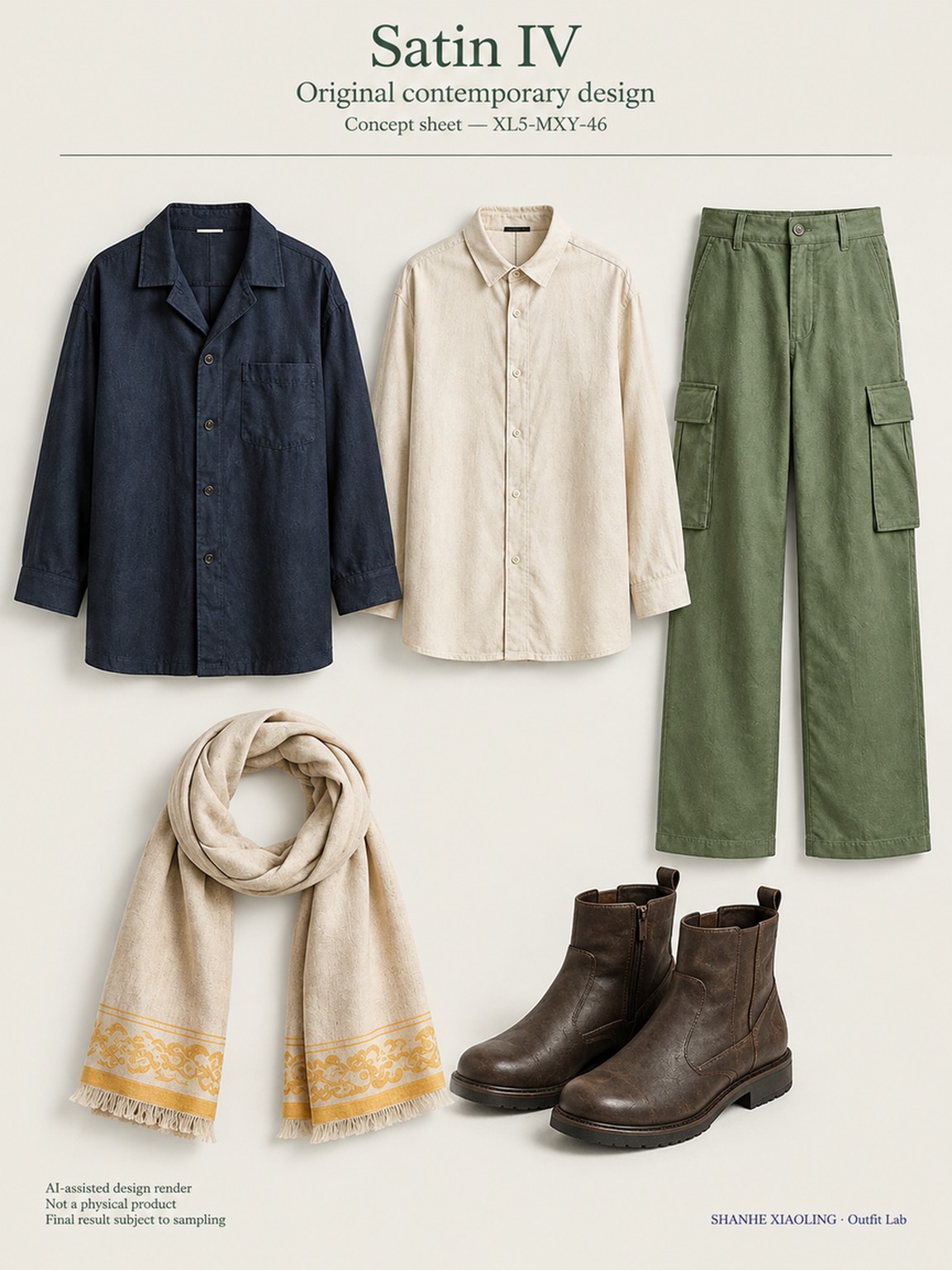 Satin IV — Woven · Mixed — Cotton-linen · Wool · Twill · Yarn + cloth