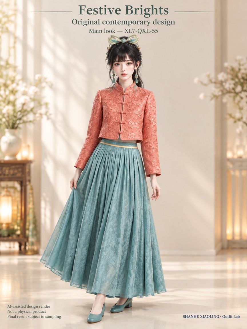 Festive Brights — Woven · Lace/Gauze · Embroidery · Mixed — Embroidery thread · ground cloth · Cotton-linen · Wool · Twill · Lace · Gauze · Yarn + cloth