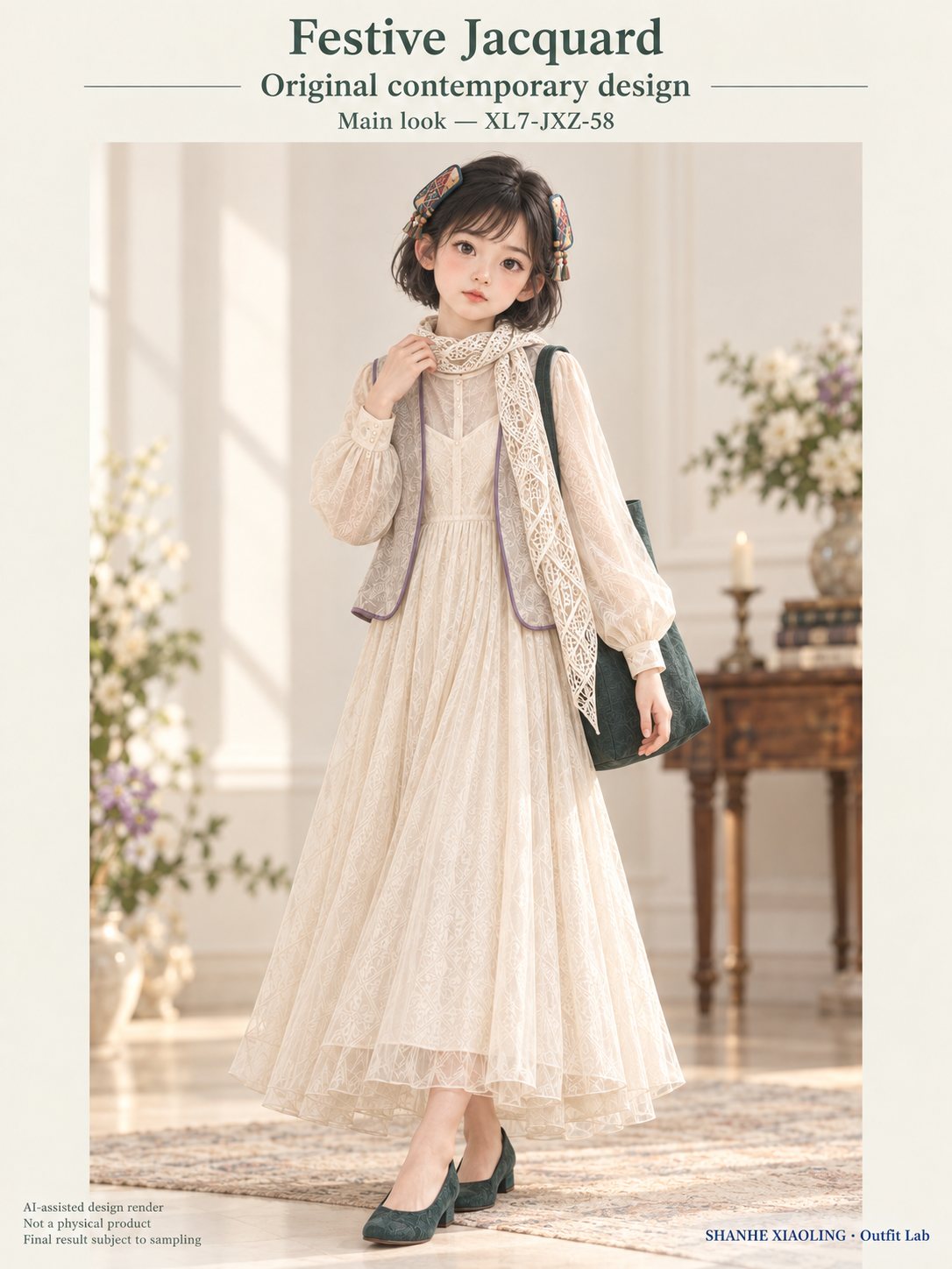 Festive Jacquard — Lace/Gauze · Embroidery — Embroidery thread · ground cloth · Lace · Gauze