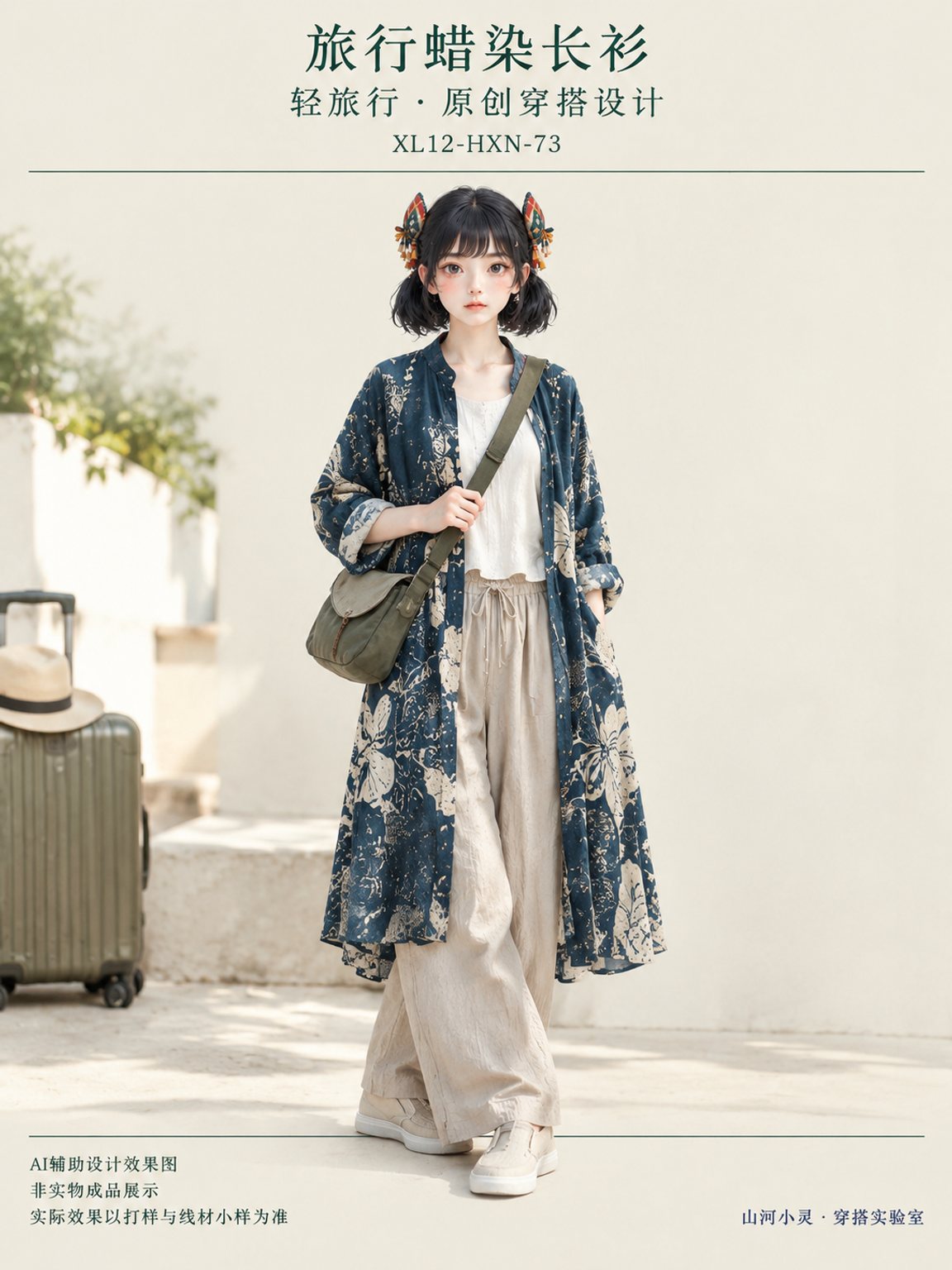 旅行蜡染长衫｜苗族 · 蝶影苗岭｜刺绣 · 梭织 · 混材 · 绗缝｜绣线 · 底布 · 棉麻 · 羊毛呢 · 斜纹布 · 纱线＋布料 · 绗缝棉 · 填充